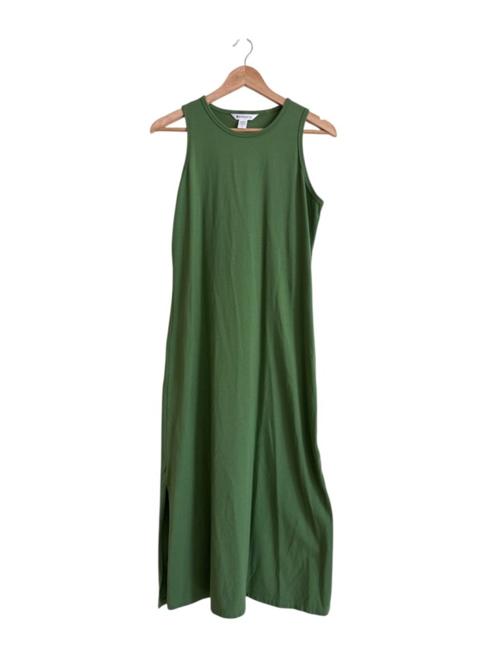 Athleta Green Sleeveless Pullover Midi Dress Womens Size S